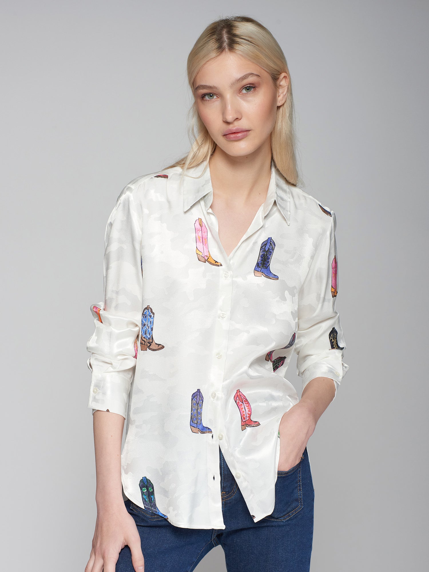 Vilagallo Cowboy Boot Blouse