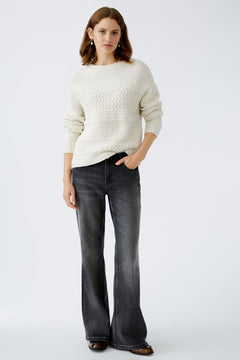 Oui Textured Knit Pullover