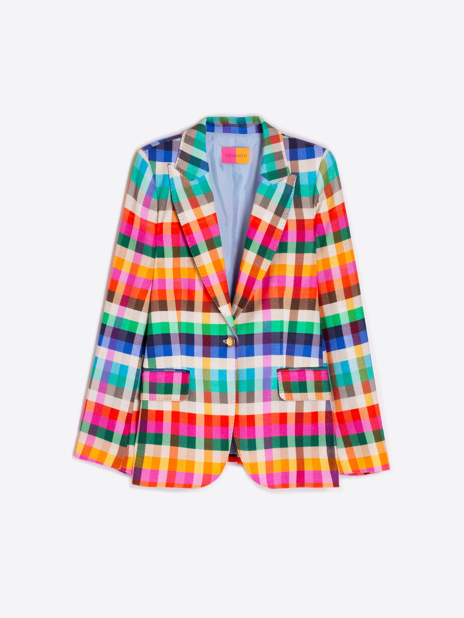 Vilagallo Heather Plaid Blazer