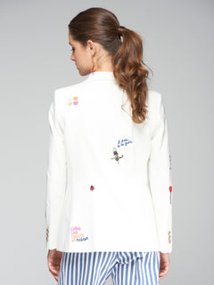 Vilagallo Heather Embroidered Blazer