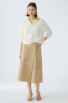 Oui Cargo Twill Skirt