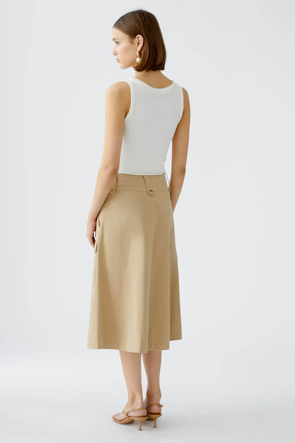 Oui Cargo Twill Skirt