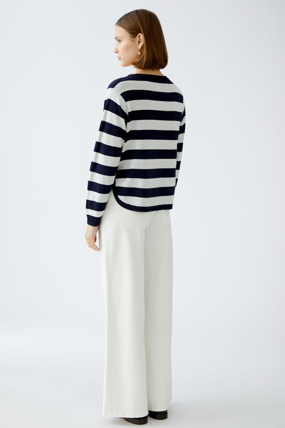 Oui Star Stripe Pullover