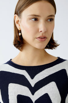 Oui Star Stripe Pullover