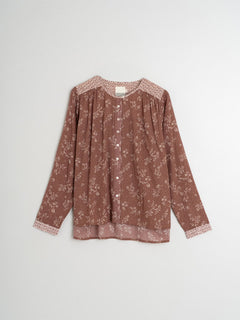 Indi & Cold Vera Long Sleeve Voile Patch Blouse