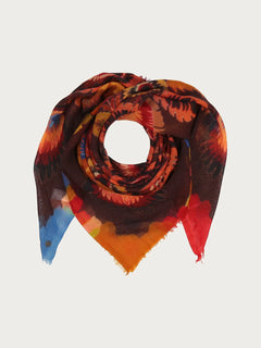 Fraas Colourful Plume Wool Scarf