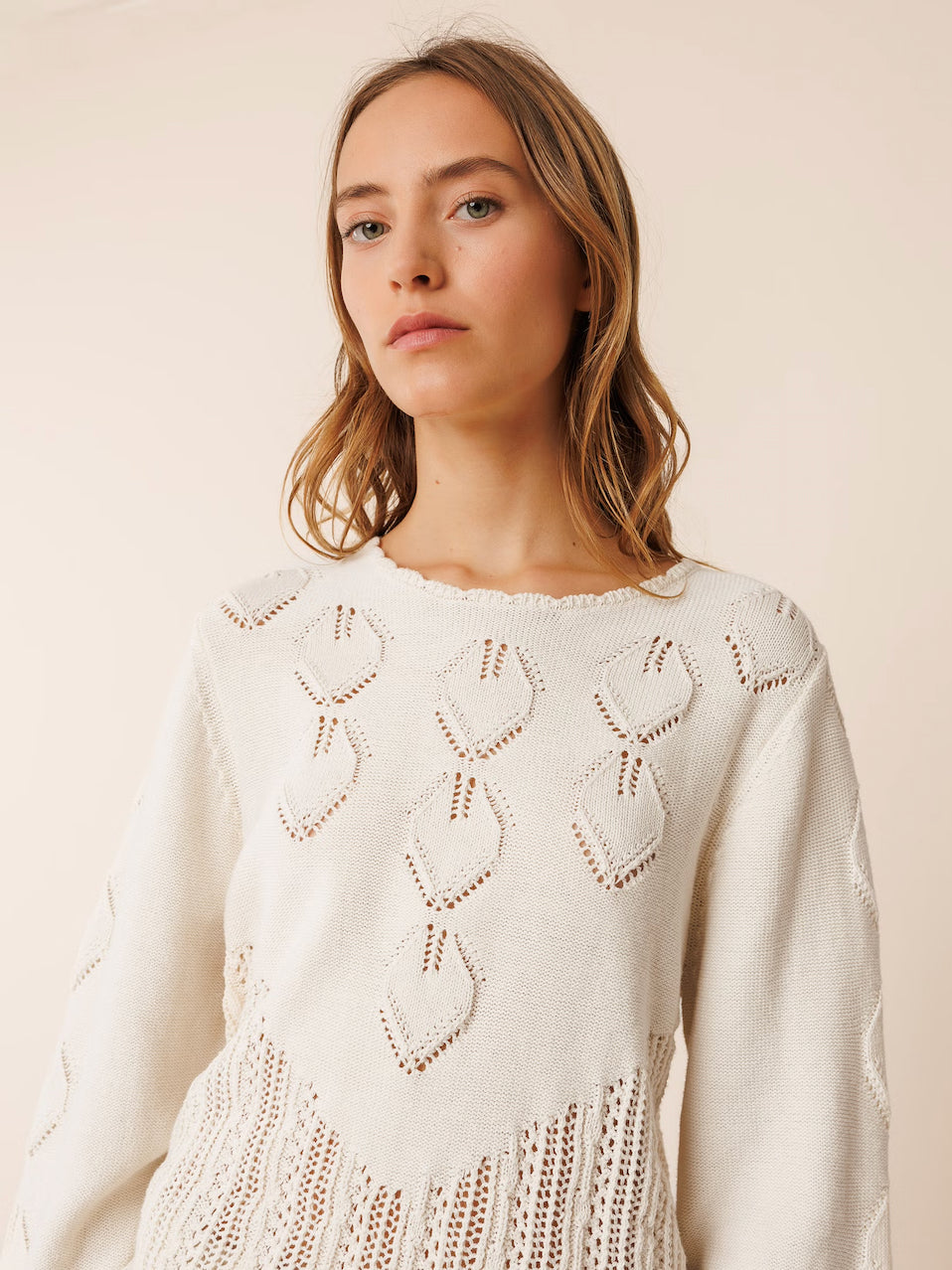 Indi & Cold Crochet Effect Sweater