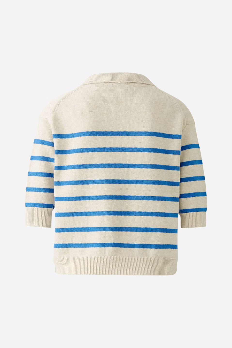 Oui Stripe Pullover With Collar