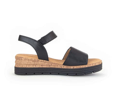 Gabor Large Buckle Cork Sole Sandal