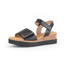 Gabor Large Buckle Cork Sole Sandal