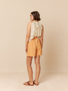 Indi & Cold Halter Collar Sleeveless Blouse