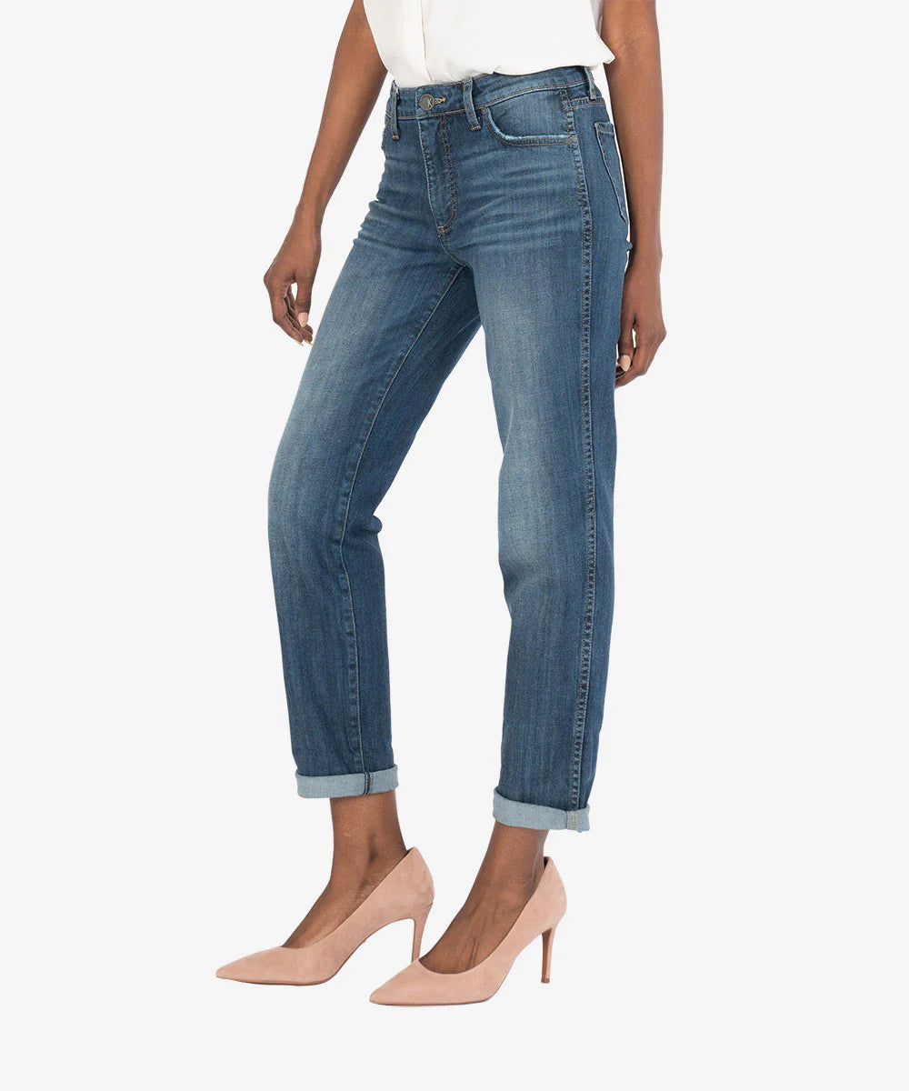 Kut From The Kloth Catherine Mid Rise Boyfriend Jeans (Qualitative Wash)