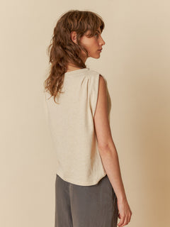 Indi & Cold Pleated Shoulder T-Shirt