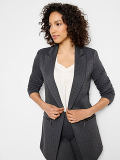 Nic + Zoe Pinstripe Ponte Zip Jacket