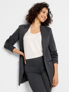 Nic + Zoe Pinstripe Ponte Zip Jacket