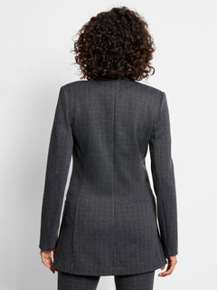 Nic + Zoe Pinstripe Ponte Zip Jacket