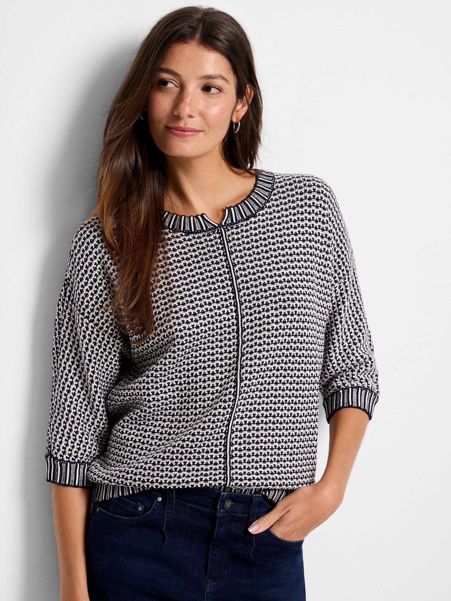 Nic + Zoe Tuck Stitch Sweater