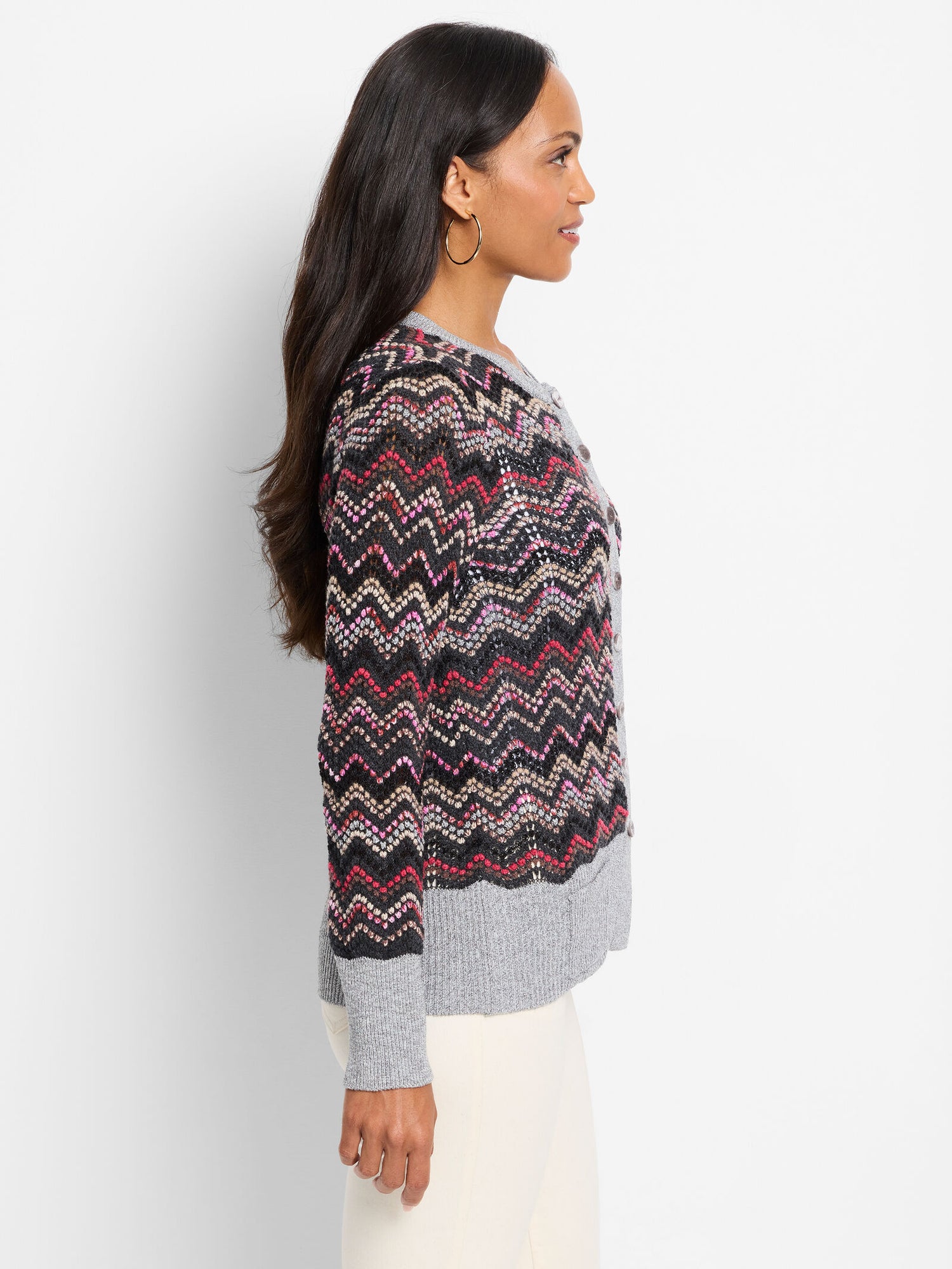 Nic + Zoe Zig Zag Cardigan