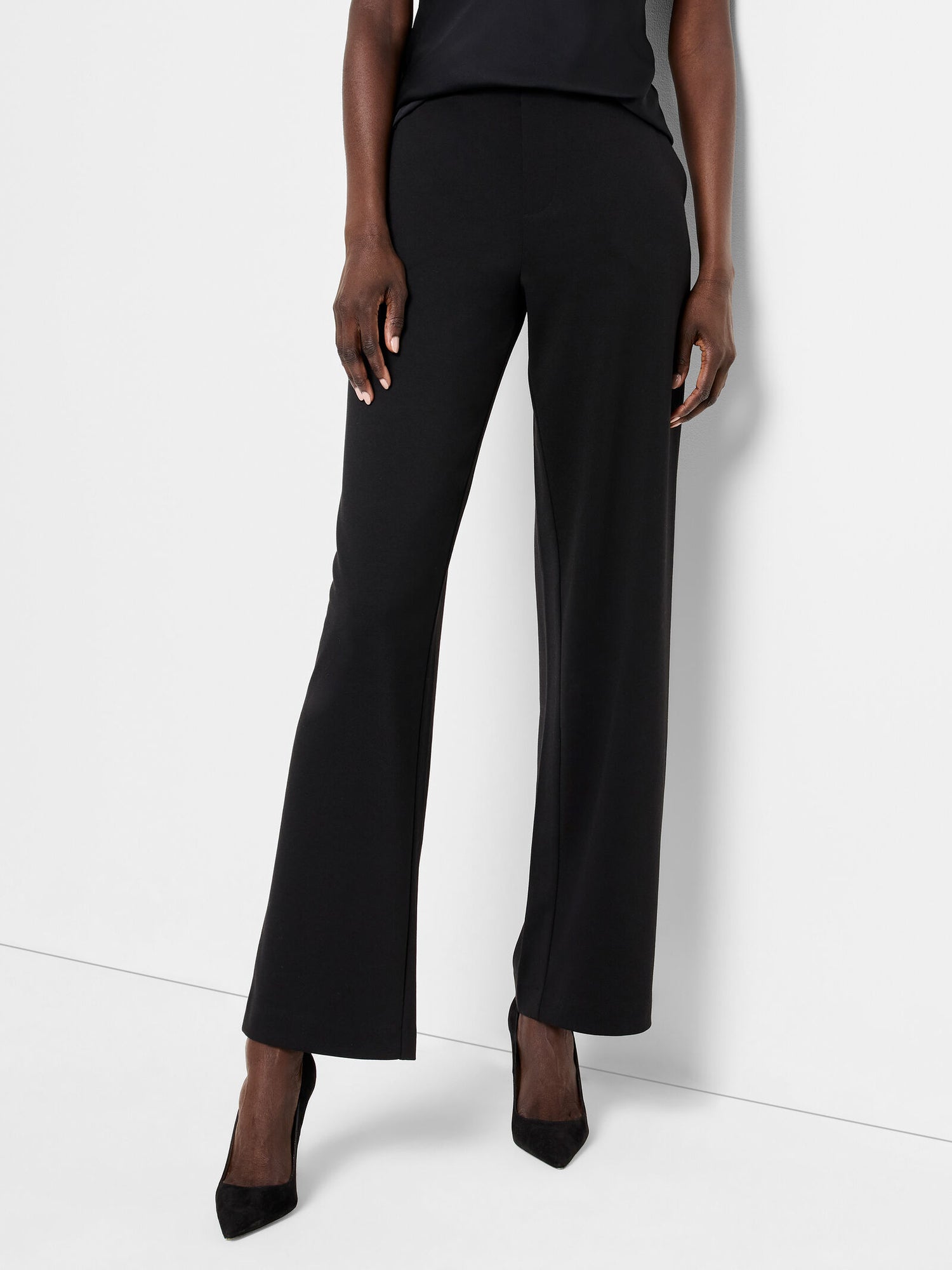 Nic + Zoe Drapey Ponte Wide Leg Pants