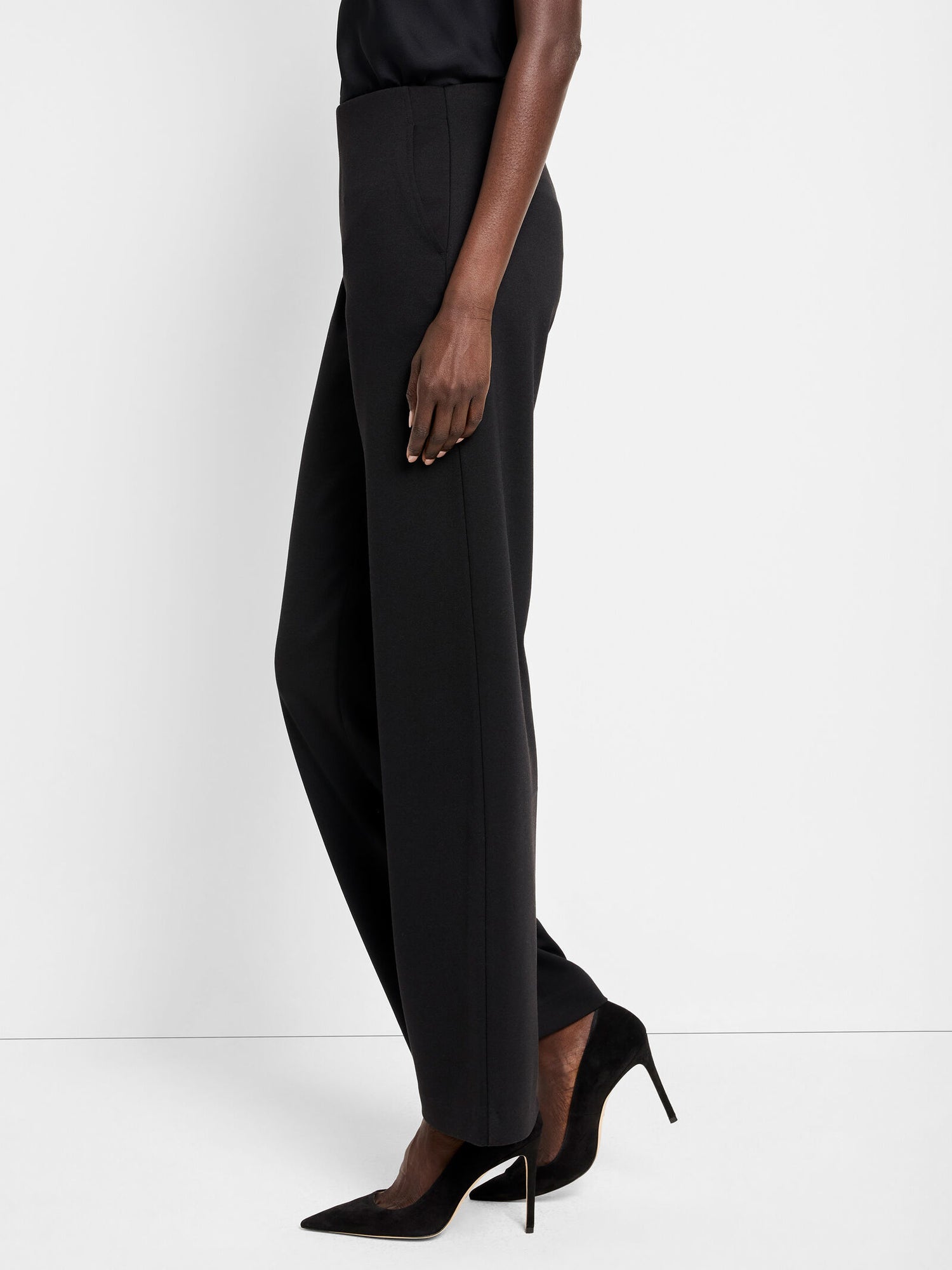 Nic + Zoe Drapey Ponte Wide Leg Pants