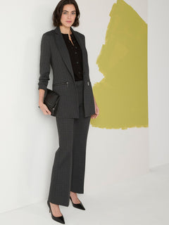 Nic + Zoe Pinstripe Ponte Zip Jacket