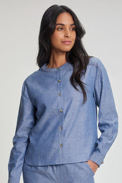 🇨🇦 Fig Amaya Linen Blend Blouse