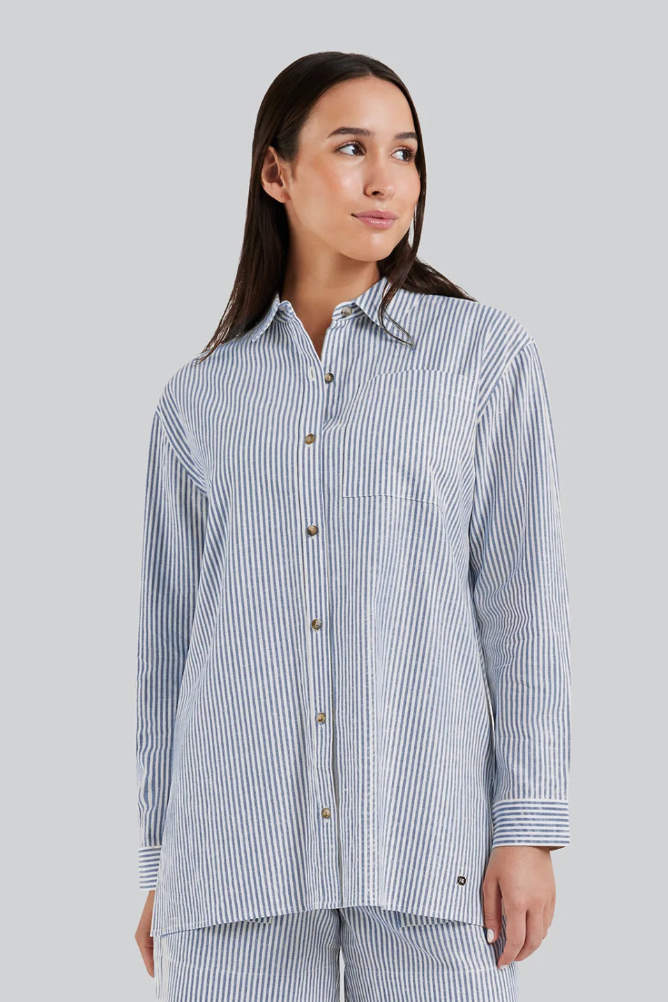 🇨🇦 Fig Leidy Linen Blend Shirt