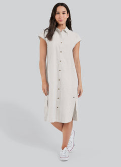 🇨🇦 Fig Kelly Linen Blend Shirt Dress