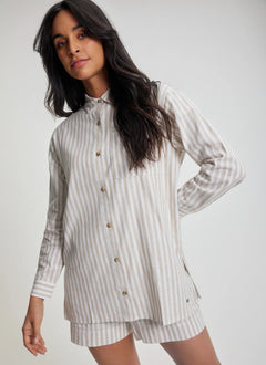 🇨🇦 Fig Leidy Linen Blend Shirt