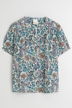 Indi & Cold Paisley Print Cotton Blouse