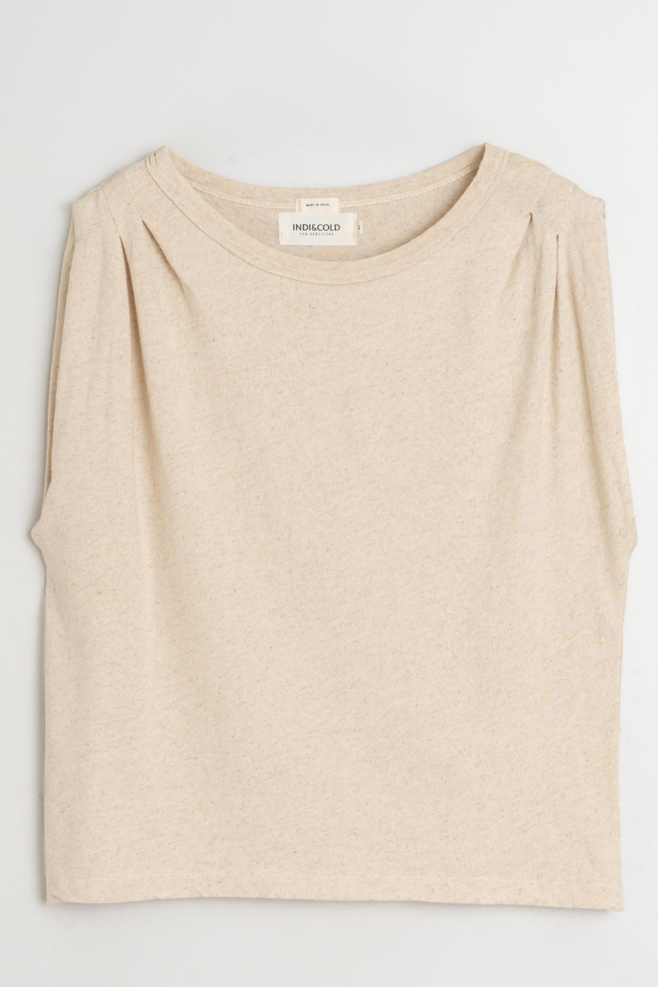 Indi & Cold Pleated Shoulder T-Shirt