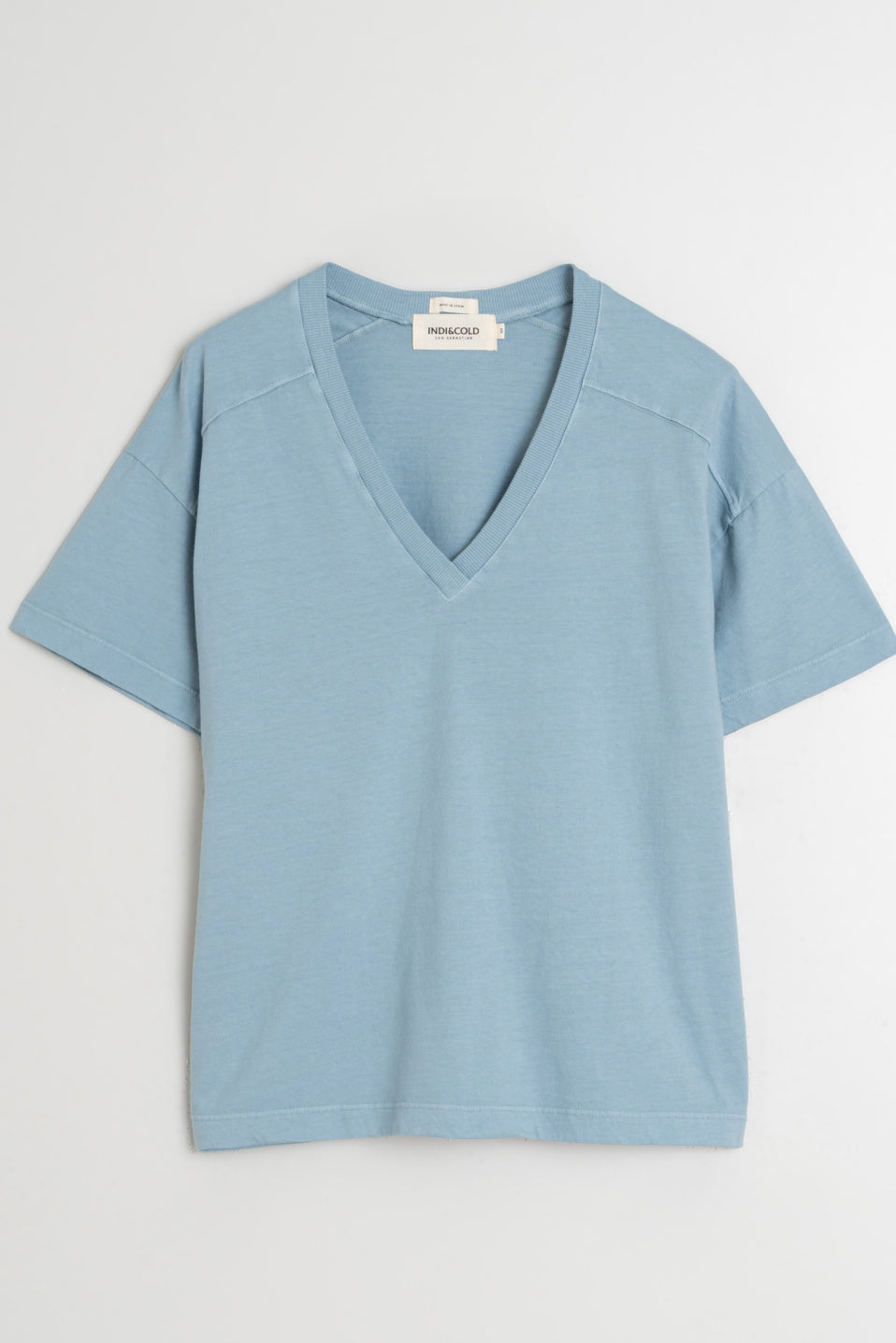 Indi & Cold V-Neck Cotton T-Shirt