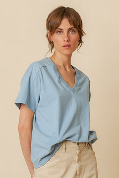 Indi & Cold V-Neck Cotton T-Shirt