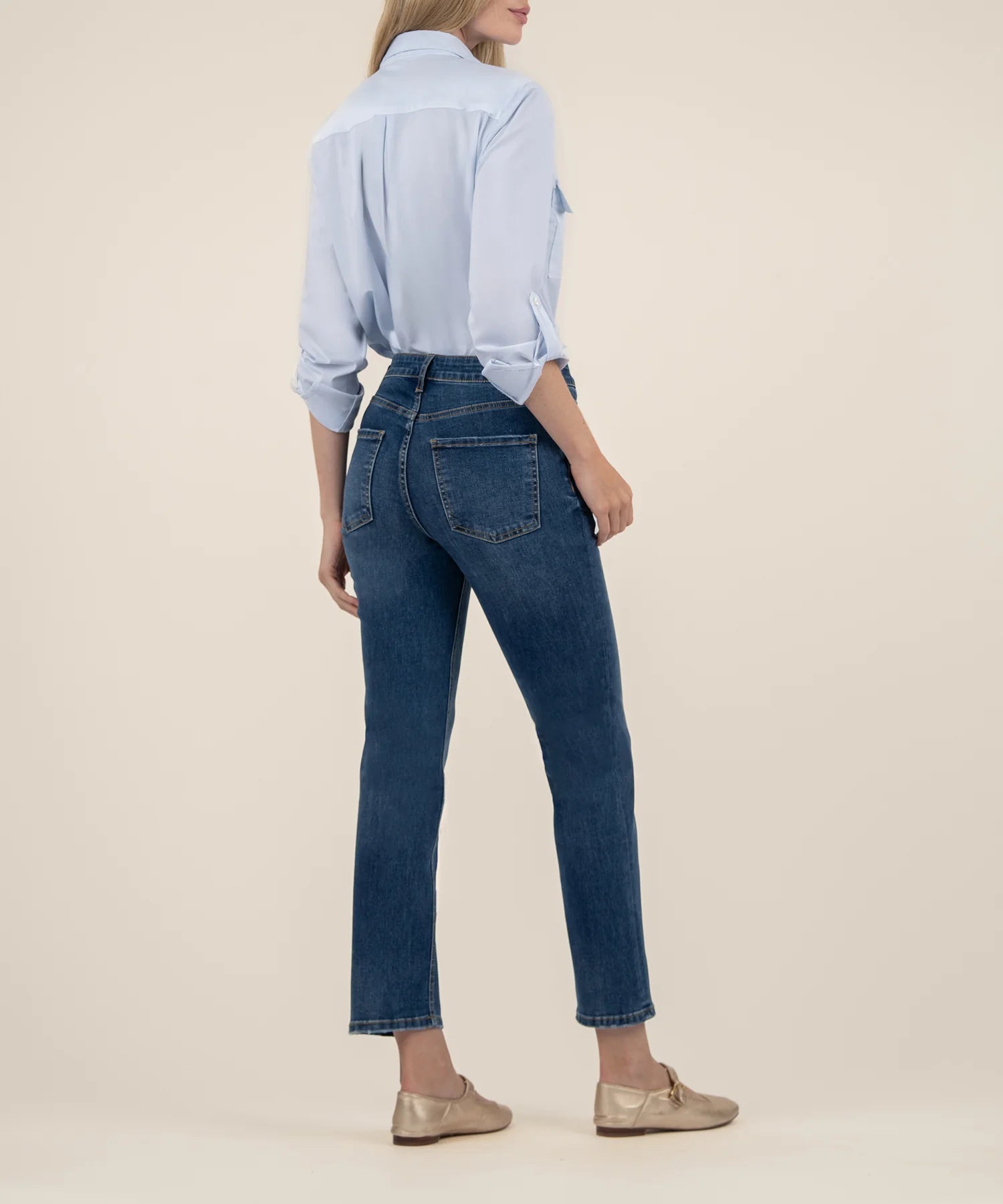 Kut From The Kloth Elizabeth High Rise Straight Leg (Dainty Wash)