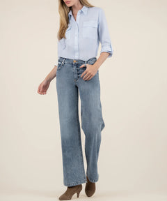 Kut From The Kloth Jean High Rise Wide Leg (Enforce Wash)