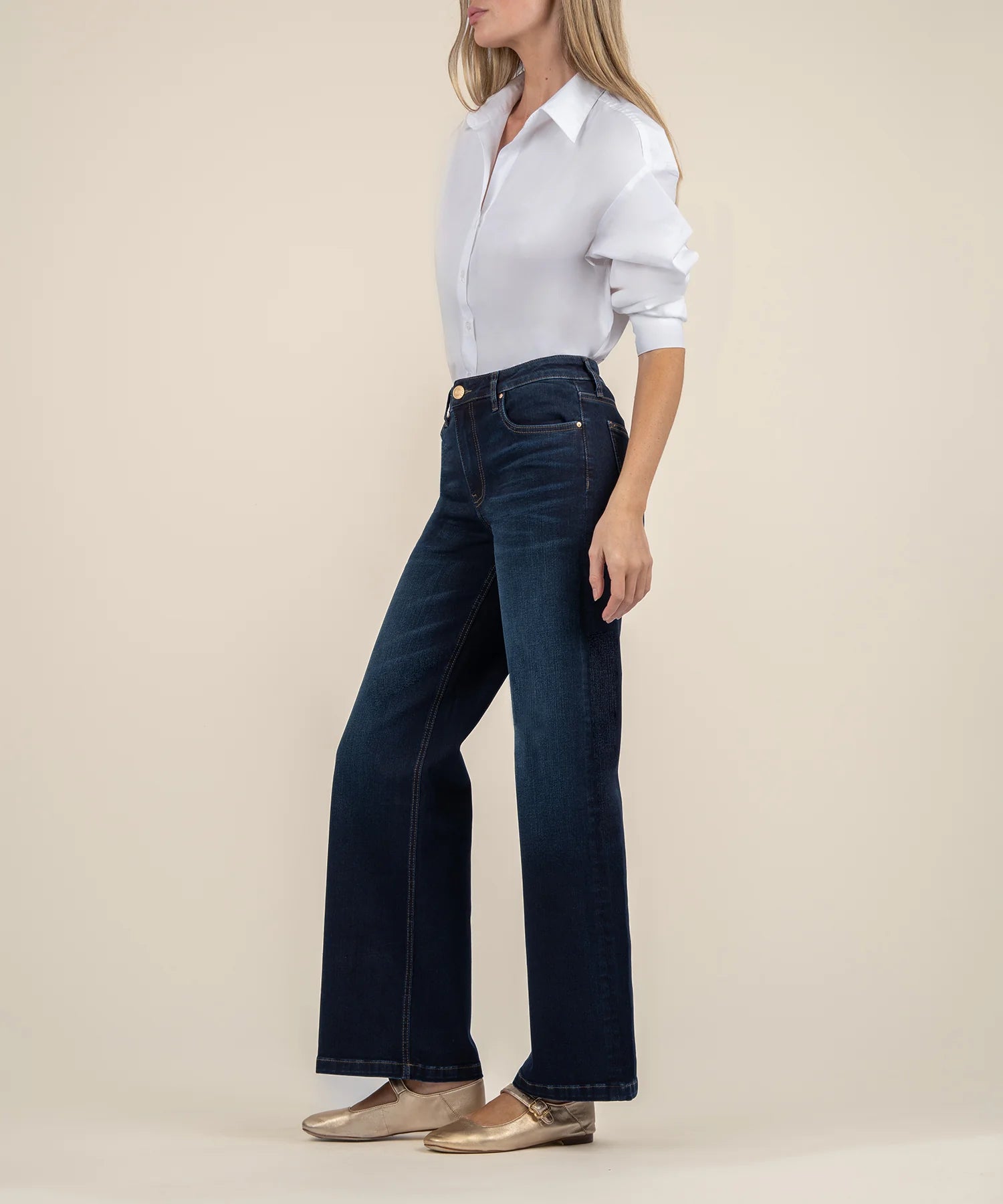 Kut From The Kloth Jean High Rise Wide Long Leg (Fortitude Wash)