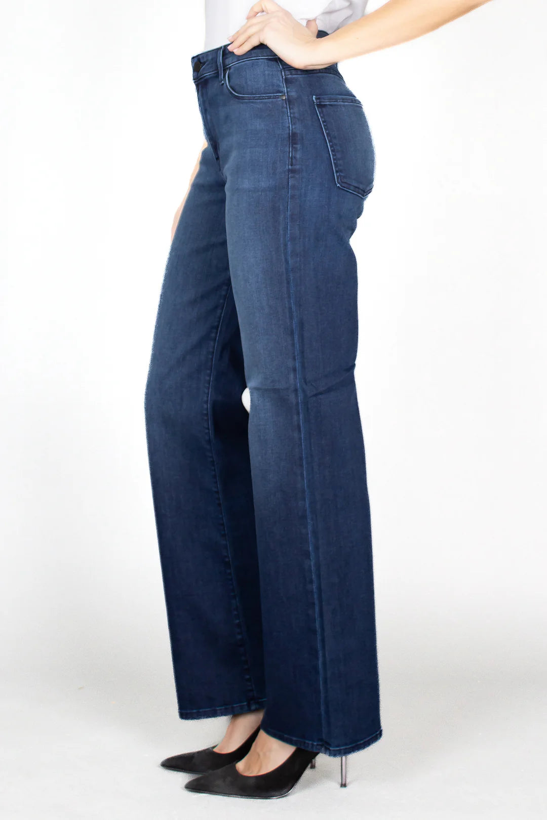 Fidelity Katie Wide Leg Premium Denim (Piper Blue)