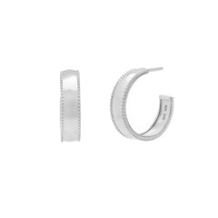 Leah Yard Cigar Hoops Silver