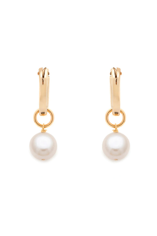 Leah Yard Ava Earrings Pearl & Gold