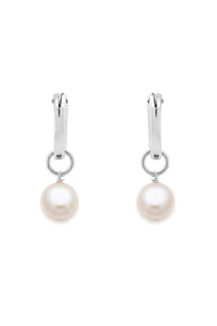 Leah Yard Ava Earrings Pearl & Silver