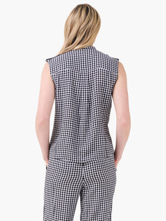 Nic + Zoe Drapey Gingham Tank