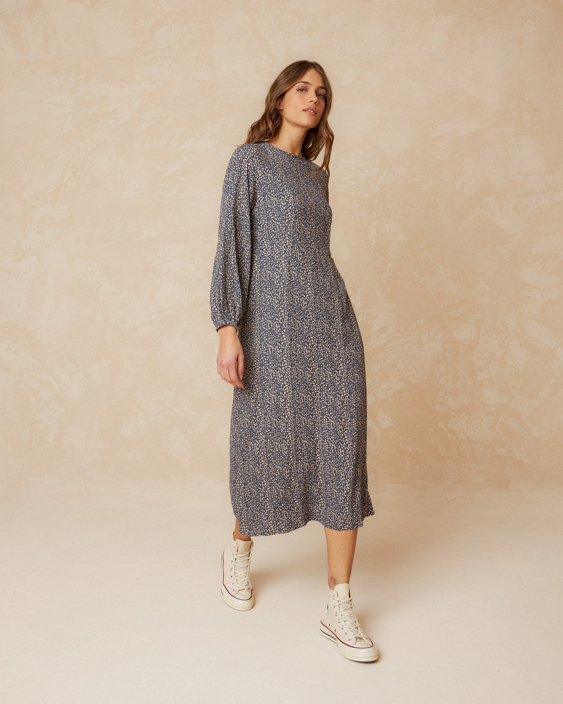 Indi & Cold Printed Viscose Crepe Maxi Dress