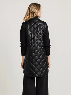 Adroit Atelier Destiny Sleeveless Quilted Vest (Vegan Leather)