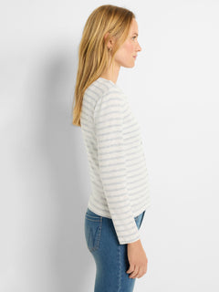 Nic + Zoe Striped Snap Front Cardigan