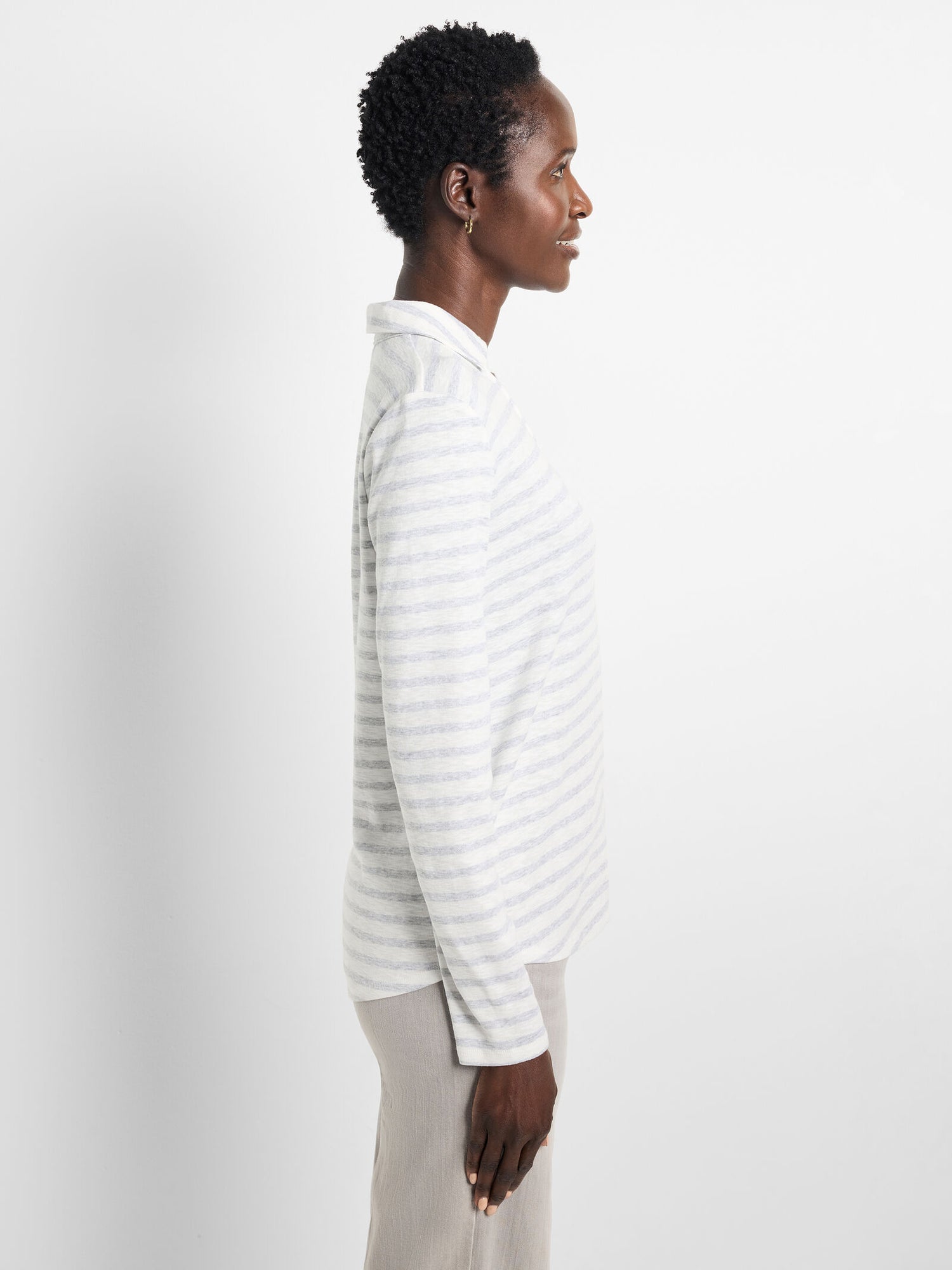 Nic + Zoe Striped Easy Fit Polo