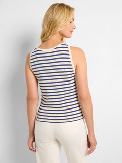 Nic + Zoe Striped Boat Neck Tank