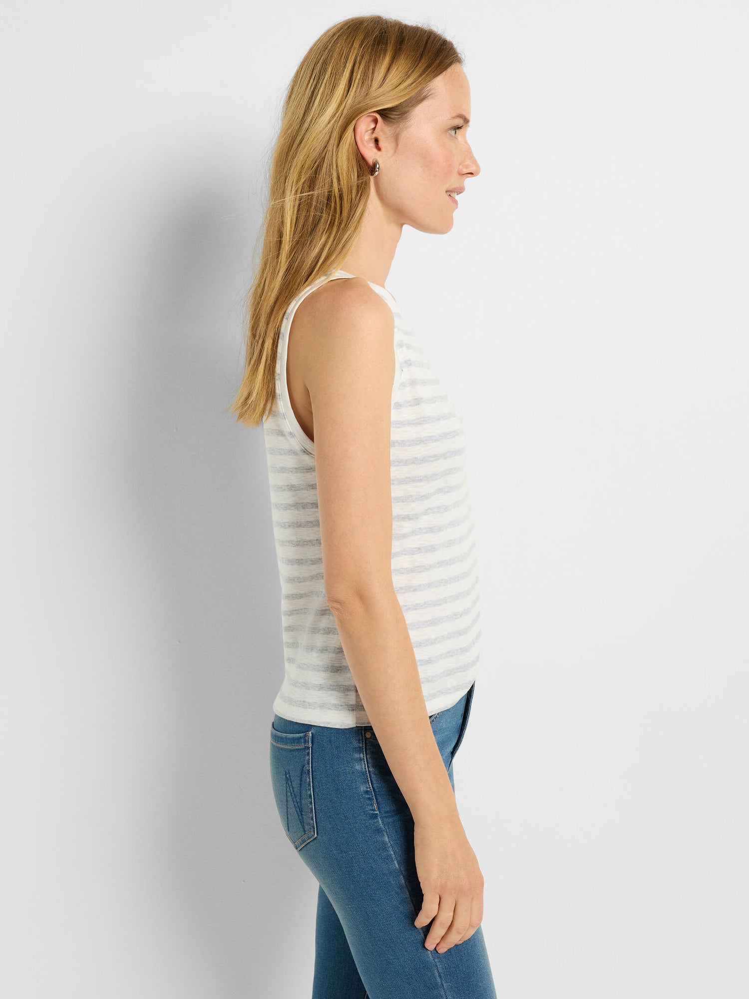 Nic + Zoe Striped Boat Neck Tank