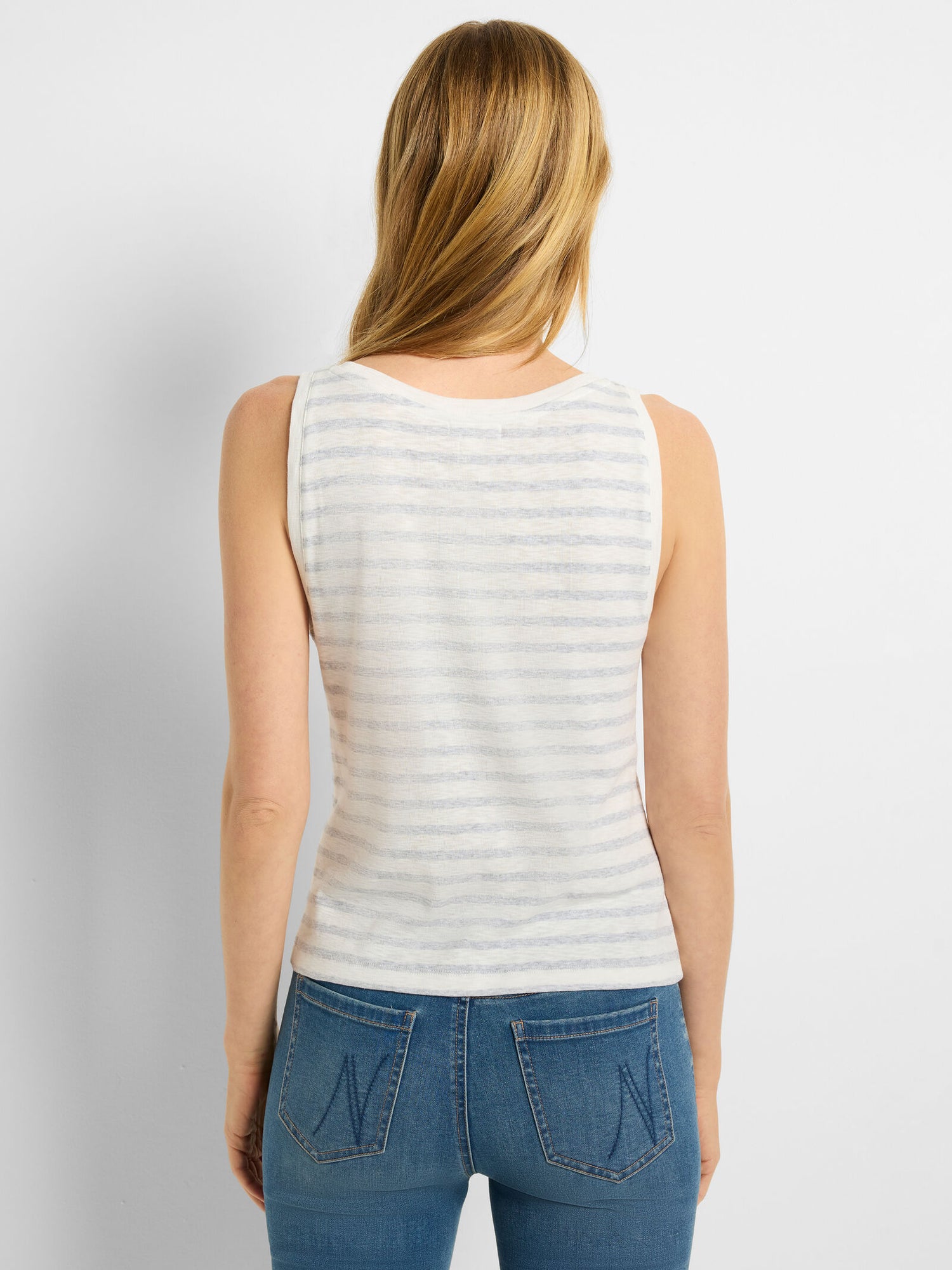 Nic + Zoe Striped Boat Neck Tank