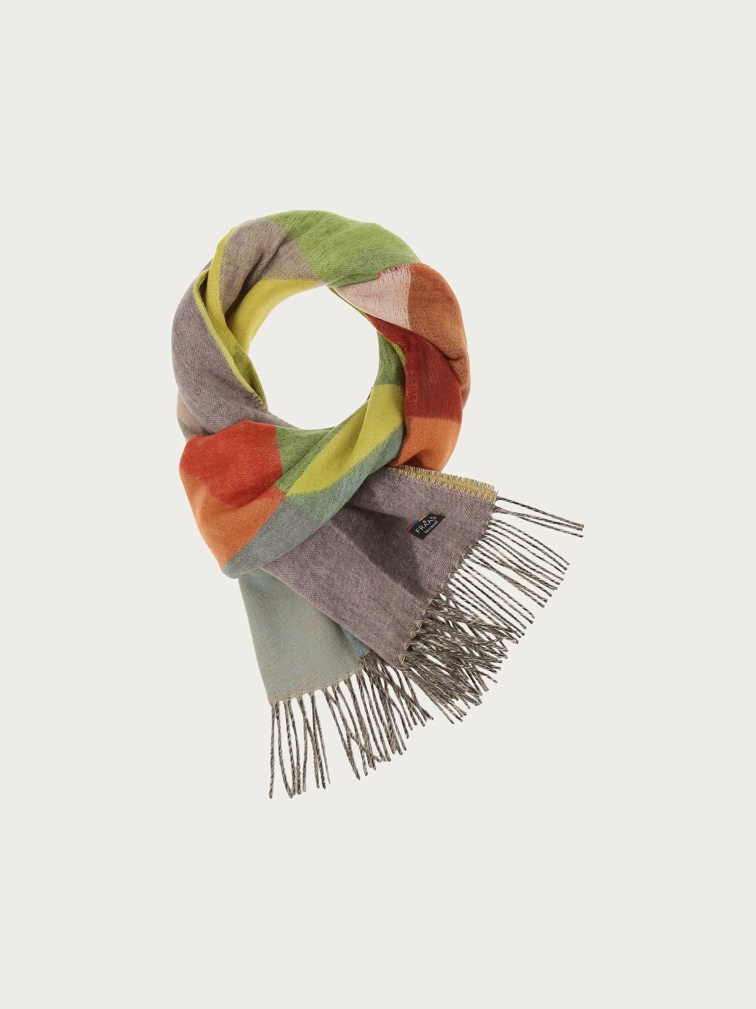 Fraas Geometric Colourblock Cashmink Scarf