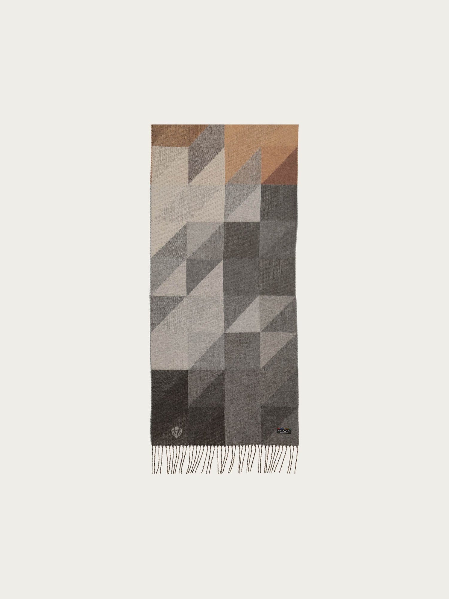 Fraas Geometric Colourblock Cashmink Scarf